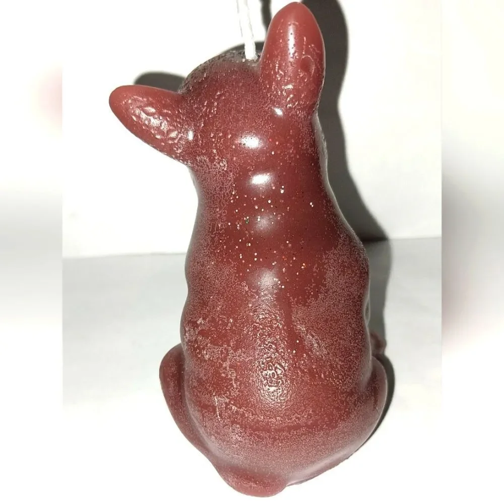 Hand crafted limited edition bull dog candle